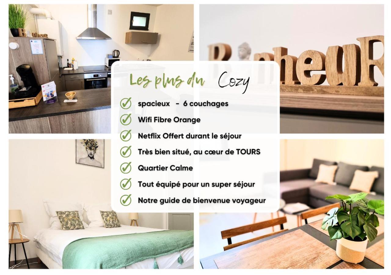"Cozy Zen" 1 Grande Chambre - Calme - Arrivee Autonome - 6 Pers - Parking Gratuit Tours Exteriör bild